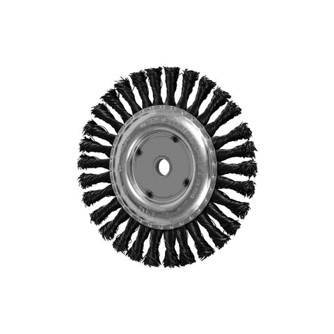 6" Wire Knot Wheel, Full Cable Twist, Plain Arbor Hole
