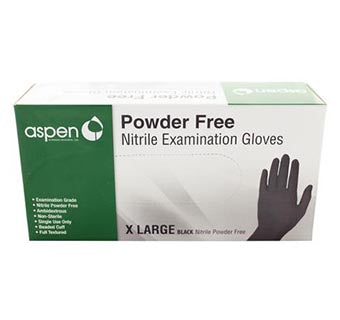 Nitrile Exam Black Gloves